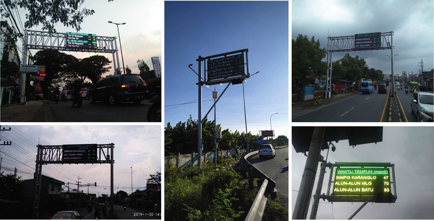 Pemasangan videotron dan VMS di jalan raya